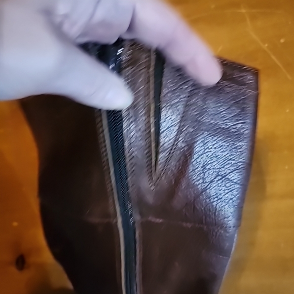 BOC Tall Leather Riding Boots with Heel + Zipper - Brown - Women's 6 - Picture 5 of 10